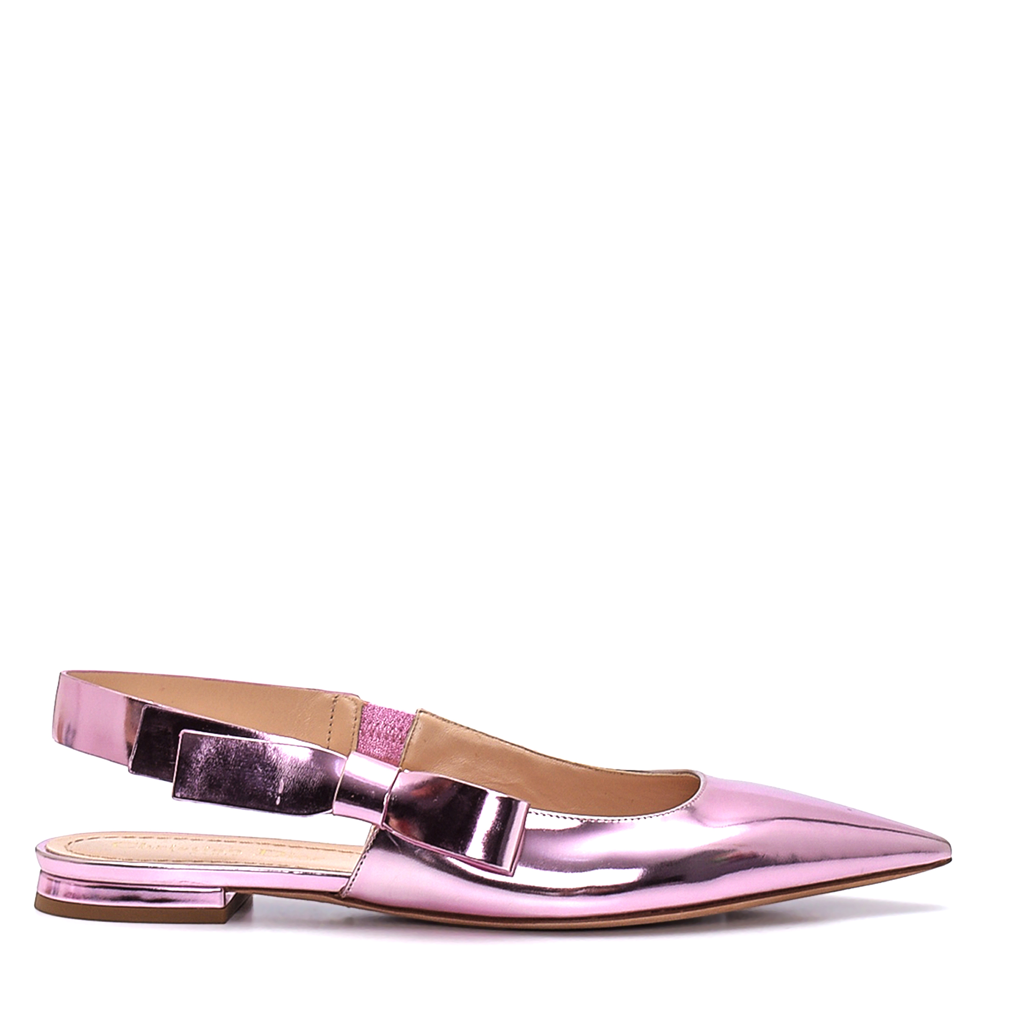 Christian Dior - Metallic Pink Slingback Ballerina Flats